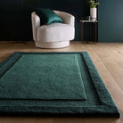 Origins Stacked Border, Dark Green 120 x 170cm,160 x 230cm,200 x 290cm