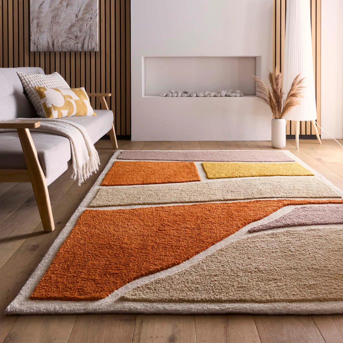 Origins Strata Rug, Terracotta 120 x 170cm,160 x 230cm,200 x 290cm