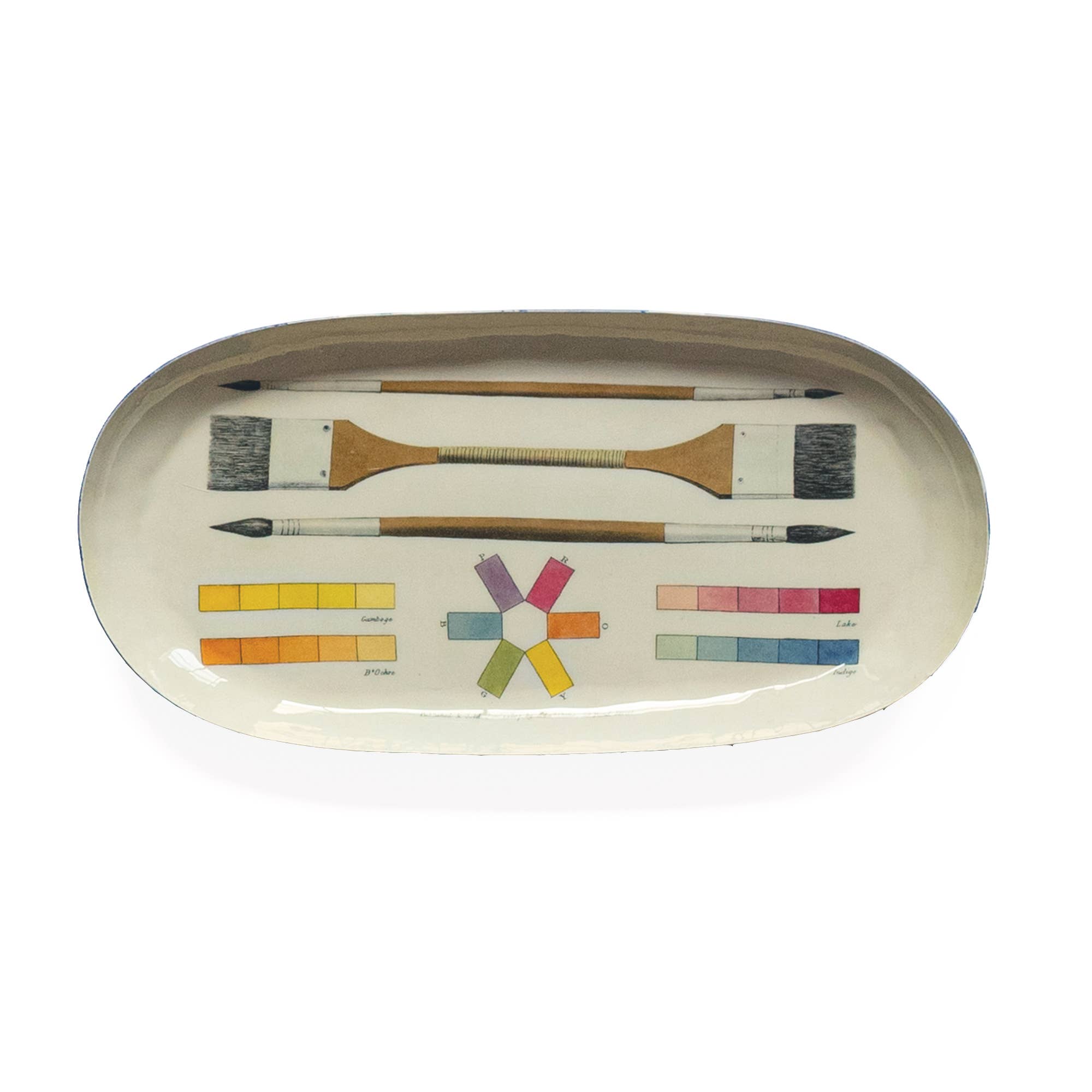 Oval Art of Colouring Enamel Tray