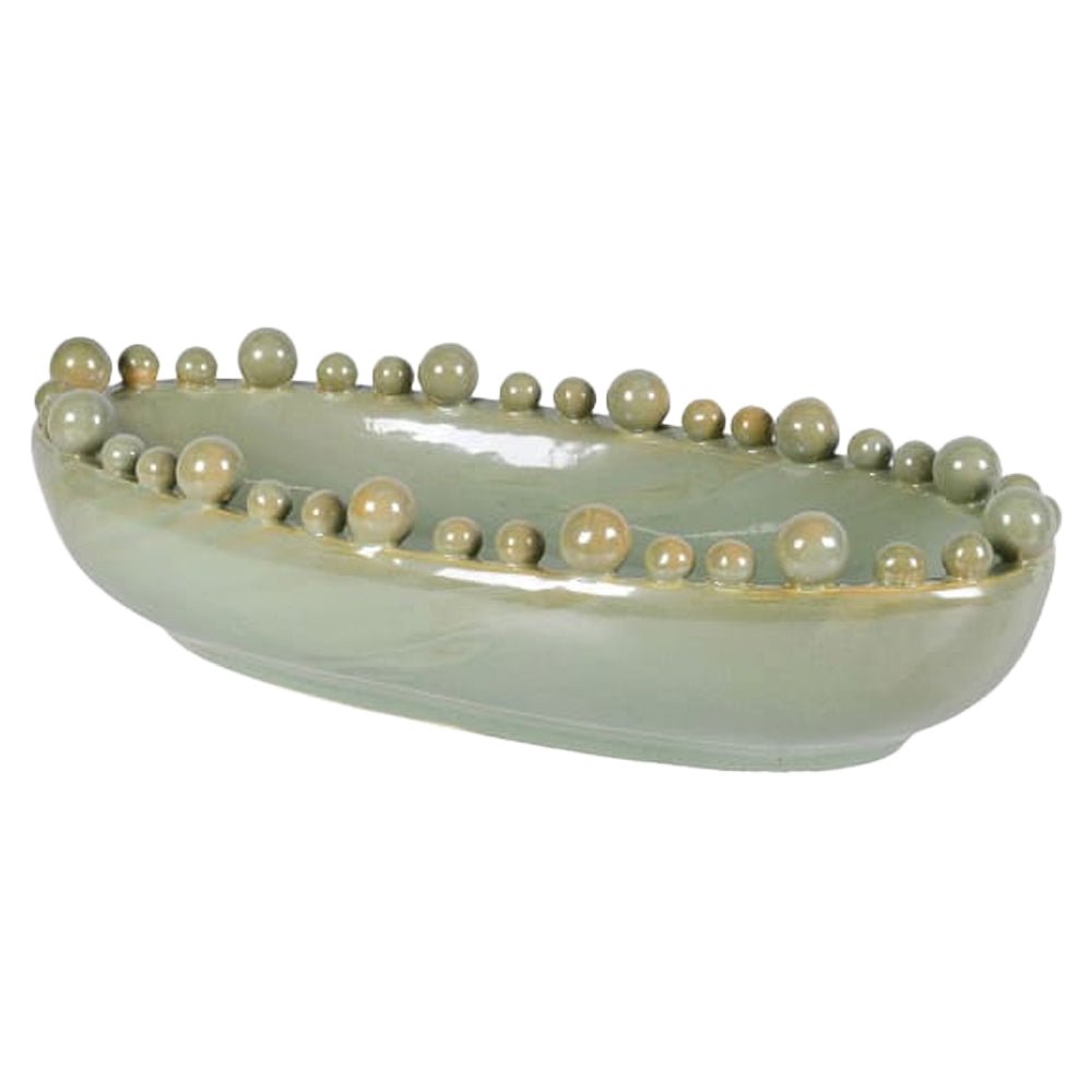 Oval Bobble Bowl, Celadon