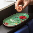 Oval Festival of Flowers Enamel Tray