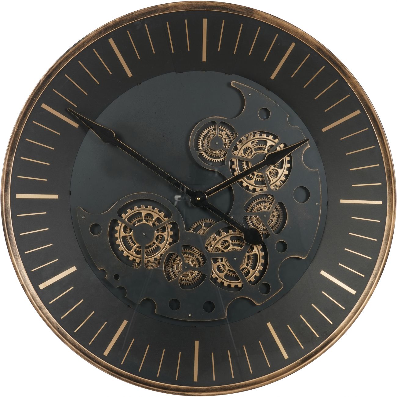 Palladium Wall Clock With Moving Cogs - Angela Reed - 