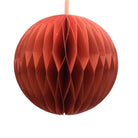 Paper Bauble Decoration, Orange, 10cm