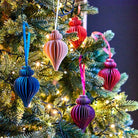 Paper Teardrop Decoration, Purple, 10cm