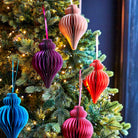 Paper Teardrop Decoration, Purple, 20cm