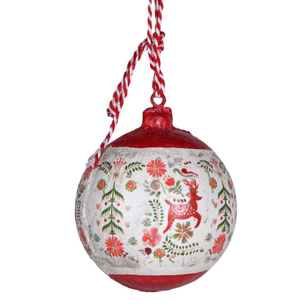 Papermache Festive Bauble - Angela Reed -