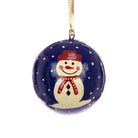 Papier Mache Snowman Bauble