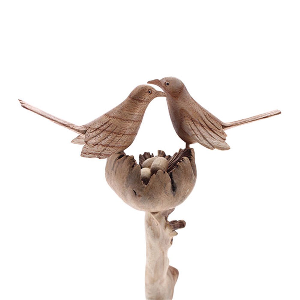 Parasite Wood with Two Birds and Eggs , Large