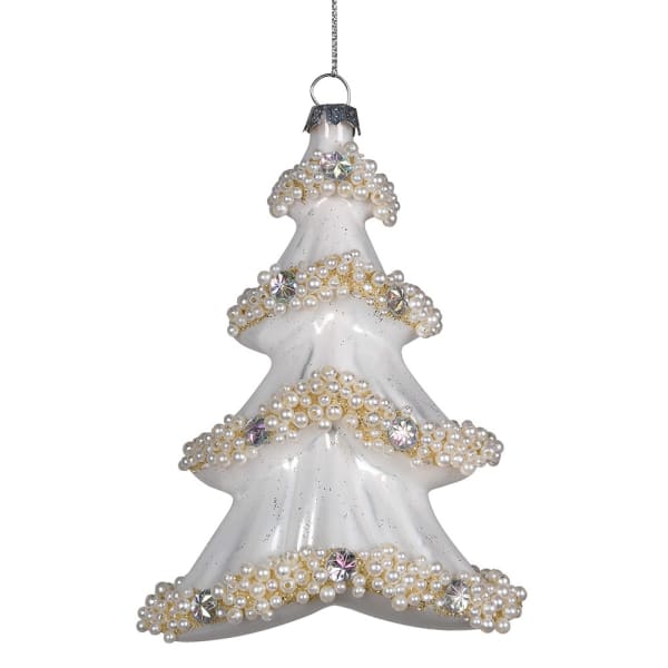 Pearl Glitter Tiered Tree
