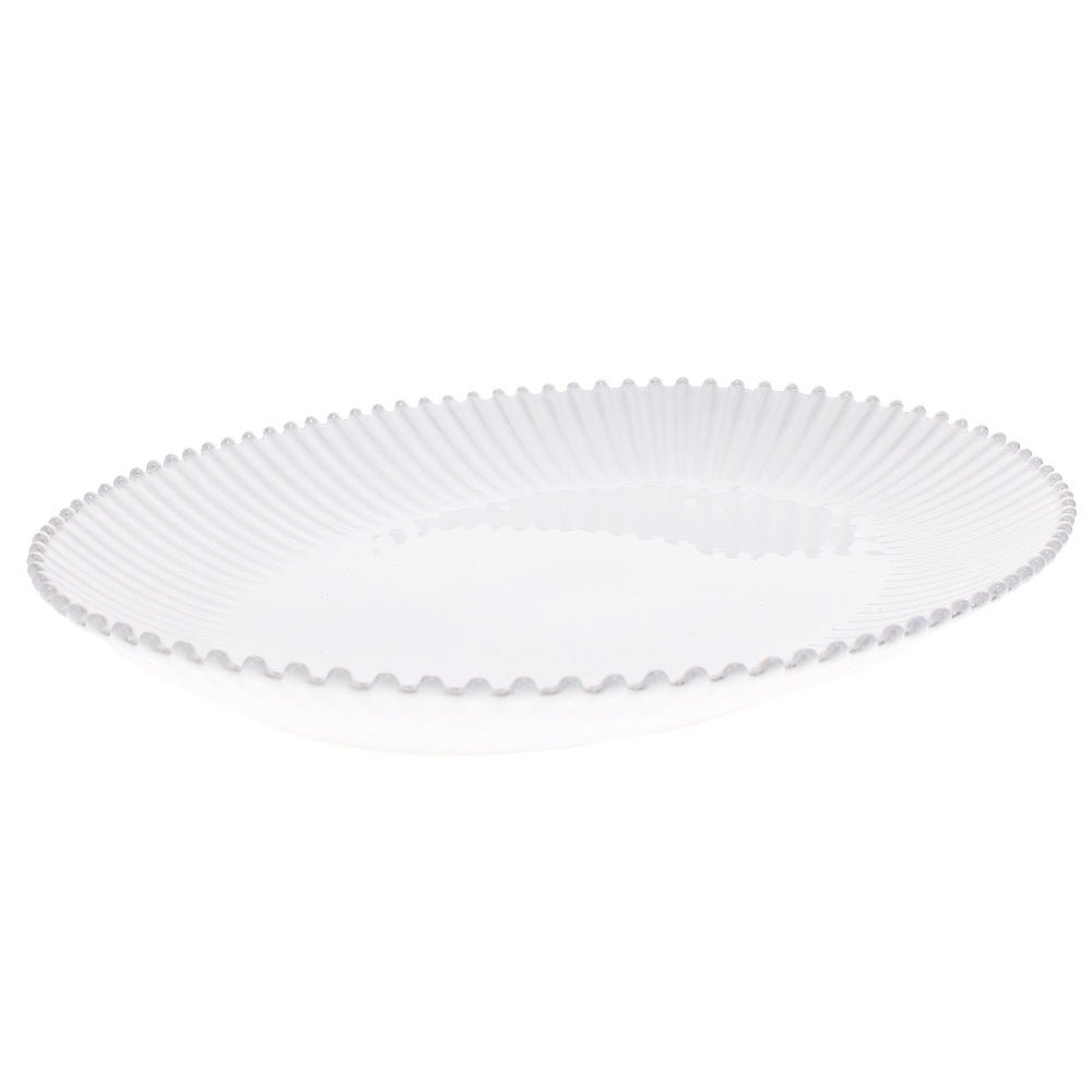Pearl White Oval Platter - Angela Reed -