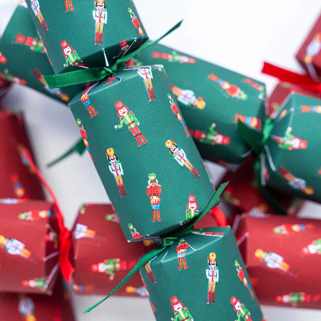 Petite Nutcracker Christmas Crackers, Pack of 6