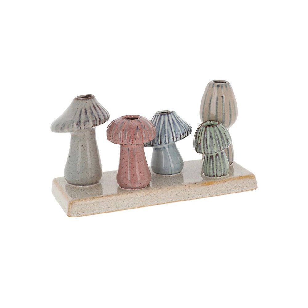 Petite Pottery 5 Stem Mushroom Vase