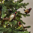 Pheasant Glass and Glitter Clip Decoration