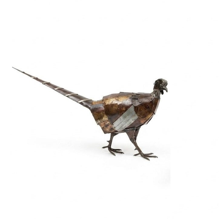 Pheasant Recycled Metal Sculpture
