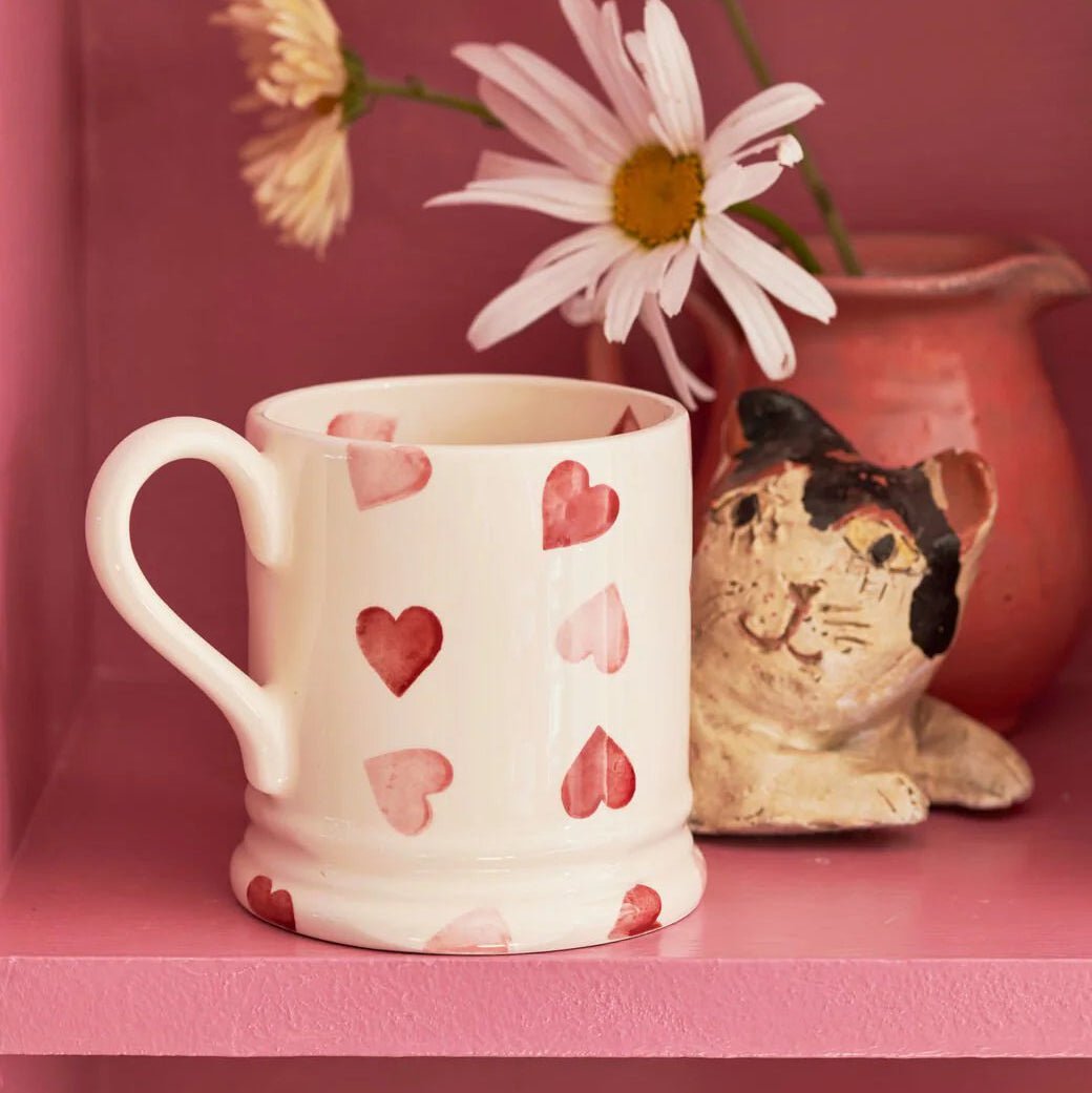 Pink Hearts 1/2 Pint Mug