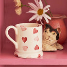 Pink Hearts 1/2 Pint Mug