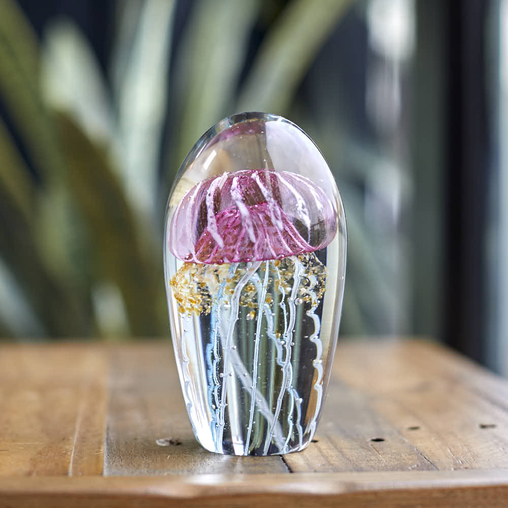 Pink Jellyfish Paperweight - Angela Reed - 
