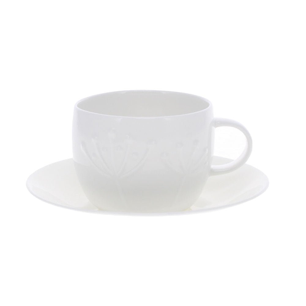 Plum Teacup and Saucer, Sprig