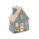 Pottery Tealight Garden House, Blue