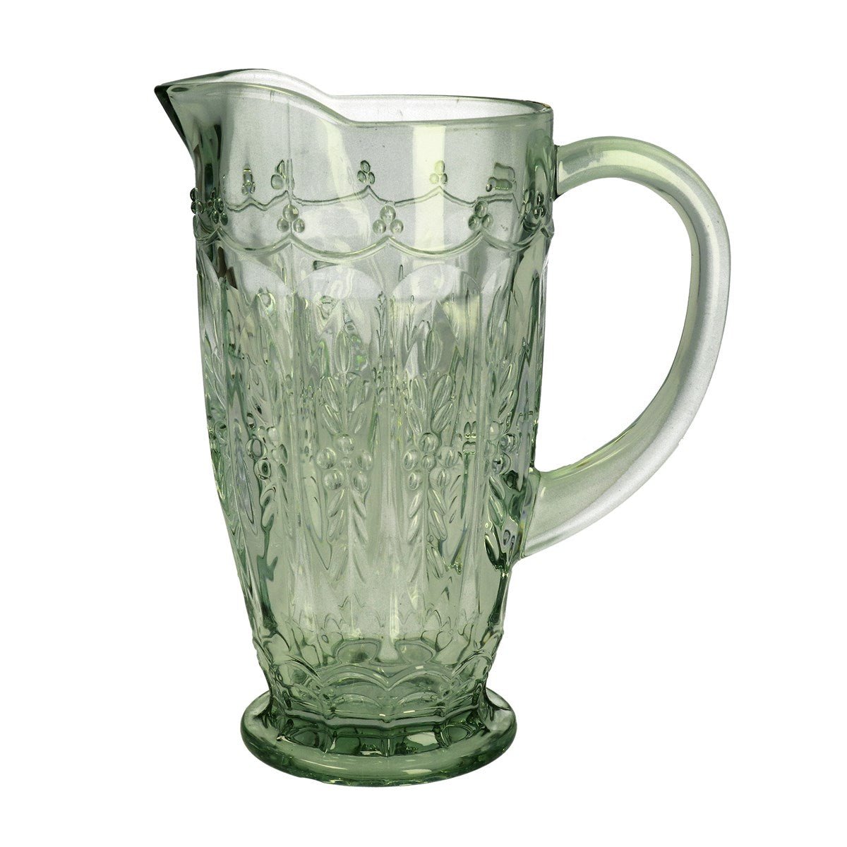 Pressed Glass Jug, Green - Angela Reed - 
