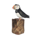 Puffin with Fish on a Stump