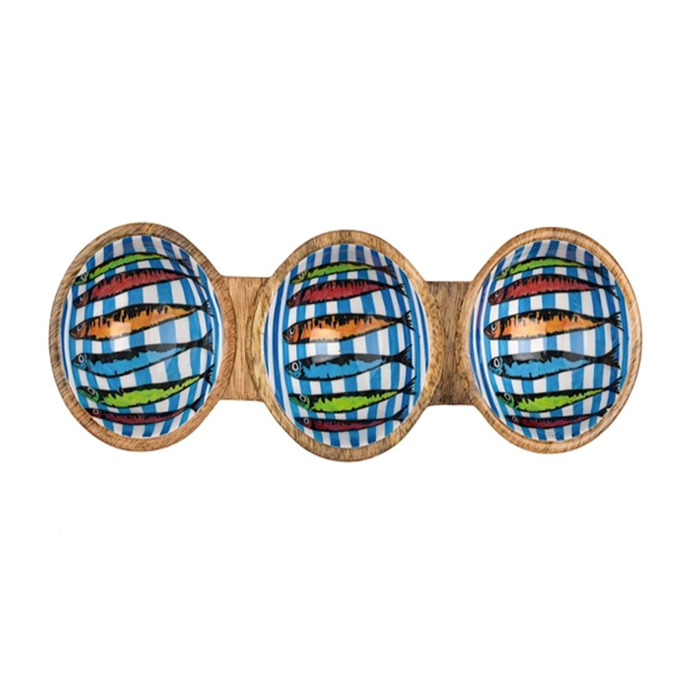 Rainbow Sardine Trio Bowl - Angela Reed - 