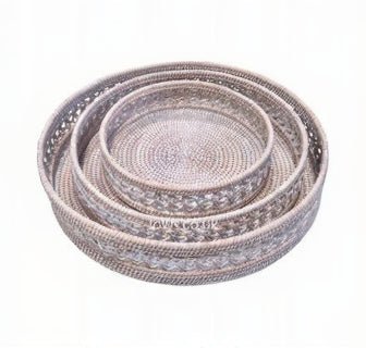 Rattan Round Tray - Angela Reed - 