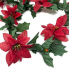 Red Faux Poinsettia Garland