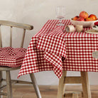 Red Gingham Seat Pad with Ties
