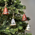 Red Metal Bell with Holly