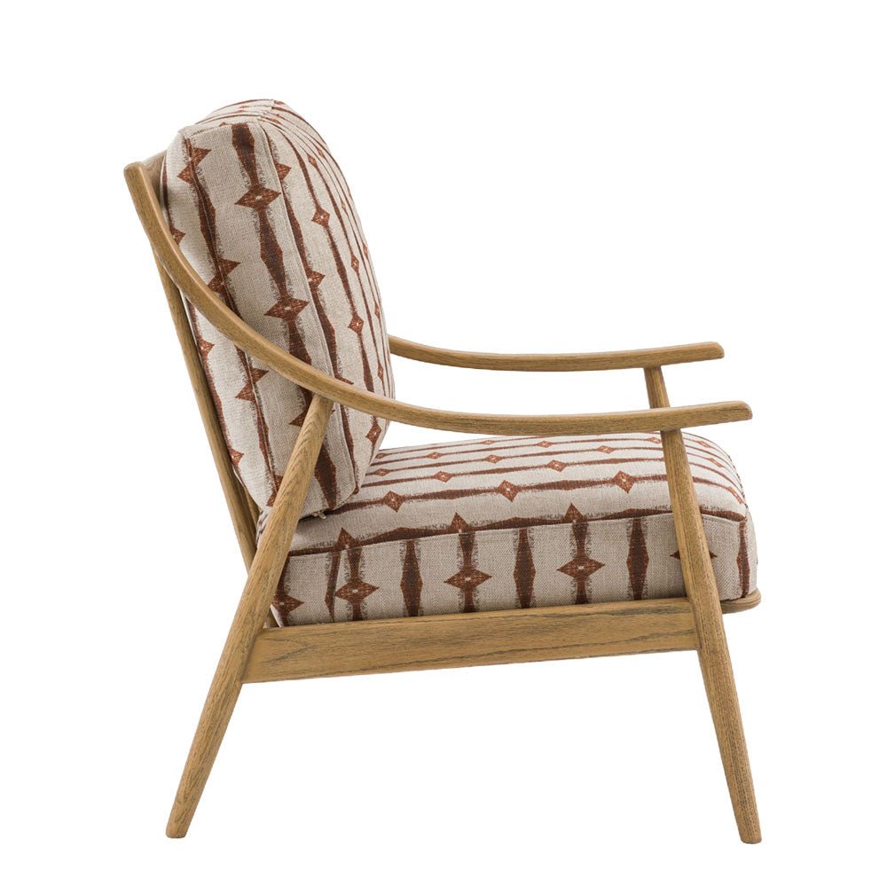 Reliant Armchair Indra Stripe,Zari Jacquard