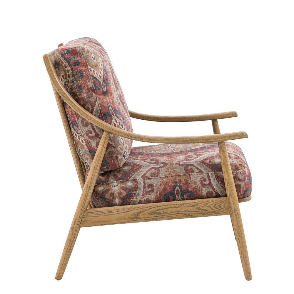 Reliant Armchair Indra Stripe,Zari Jacquard