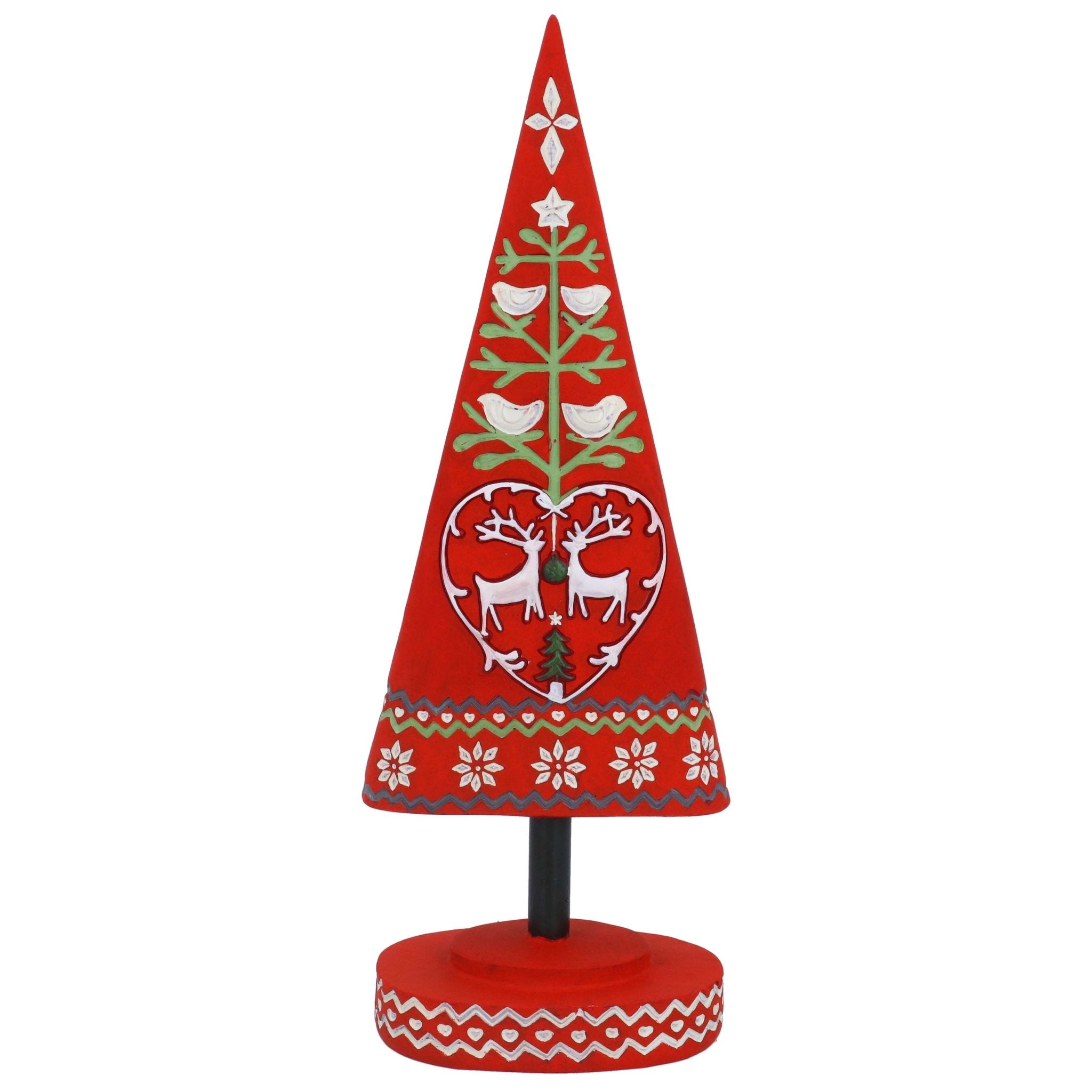 Resin Red Alpine Tree