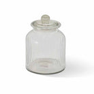 Ribbed Glass Storage Jar Medium,Large