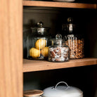 Ribbed Glass Storage Jar Medium,Large