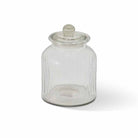 Ribbed Glass Storage Jar Medium,Large
