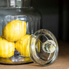 Ribbed Glass Storage Jar Medium,Large