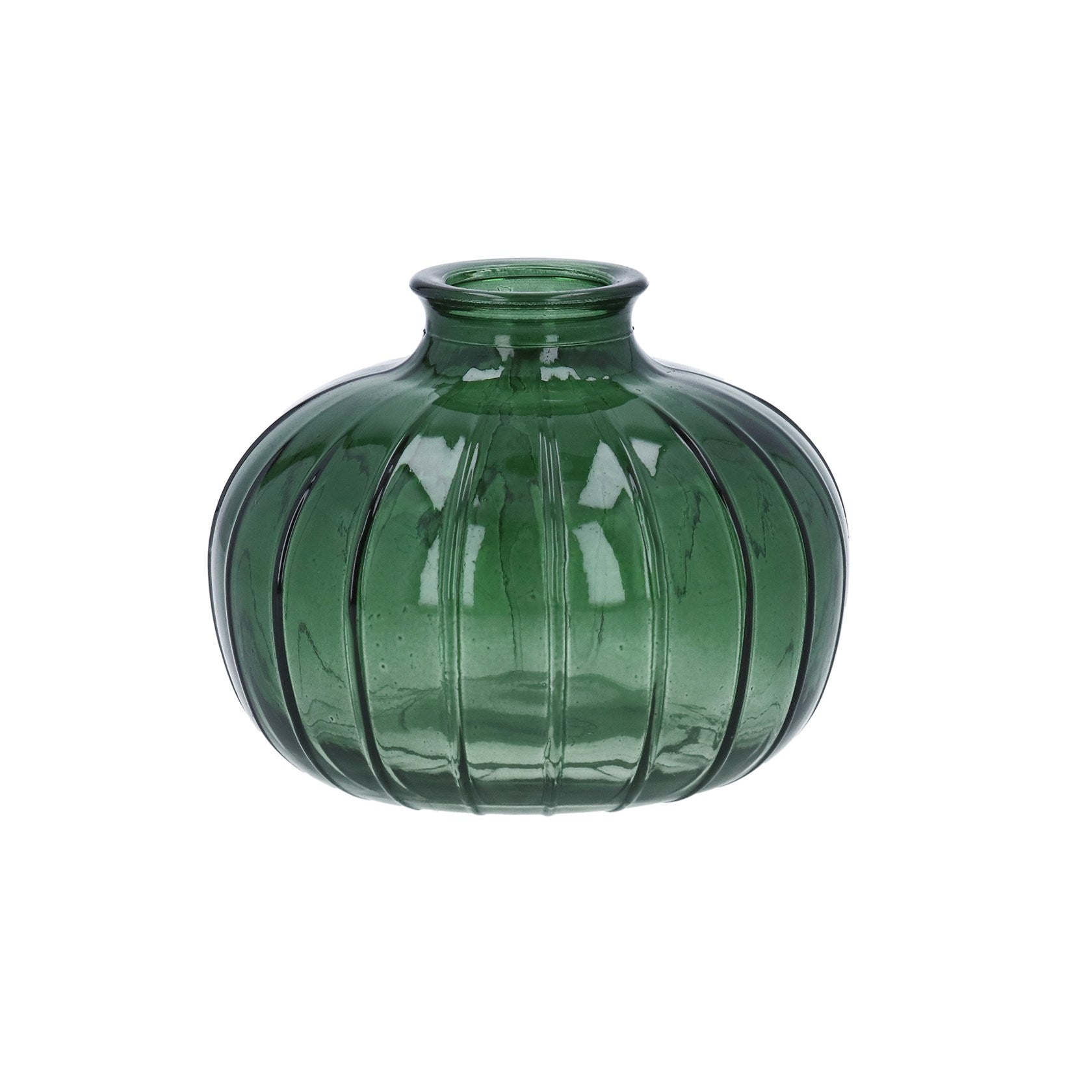 Ribbed Onion Shape Bud Vase Blue,Green