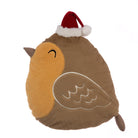 Robin Cushion In Santa Hat