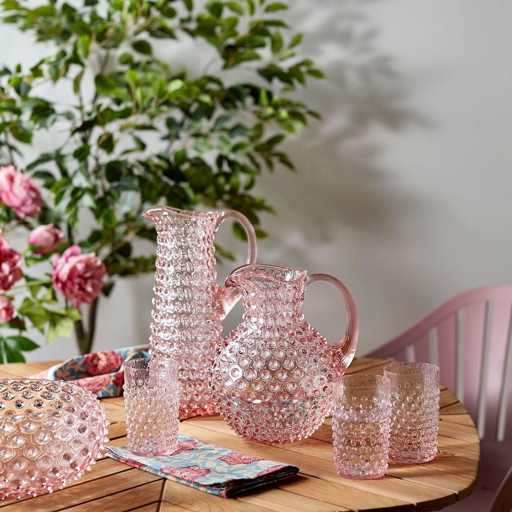 Rose Pink Hobnail Bowl - Angela Reed - 