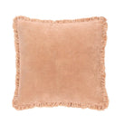 Ruffled Velvet Cushion in Cashew