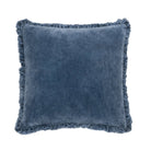 Ruffled Velvet Cushion in Ink