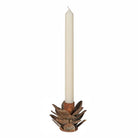 Rust Artichoke Candle Holder