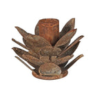 Rust Artichoke Candle Holder