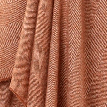 Rust Merino Herringbone Throw by Bronte - Angela Reed - 