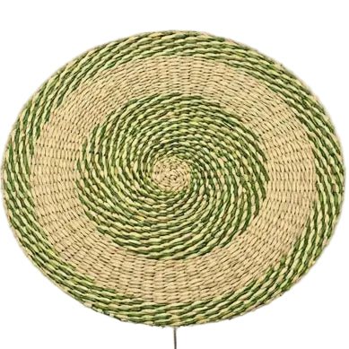Salsa Circular Seagrass Placemat Pink,Green,Blue