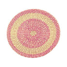 Salsa Circular Seagrass Placemat Pink,Green,Blue