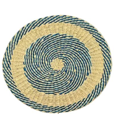 Salsa Circular Seagrass Placemat Pink,Green,Blue