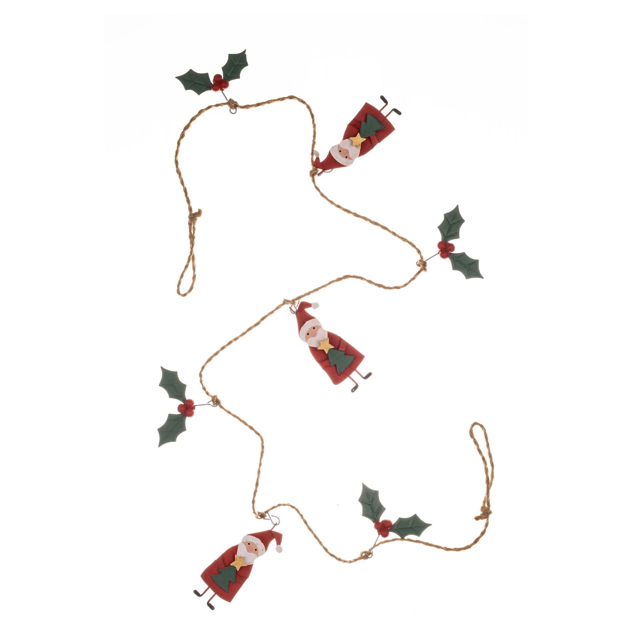 Santa and Holly Garland