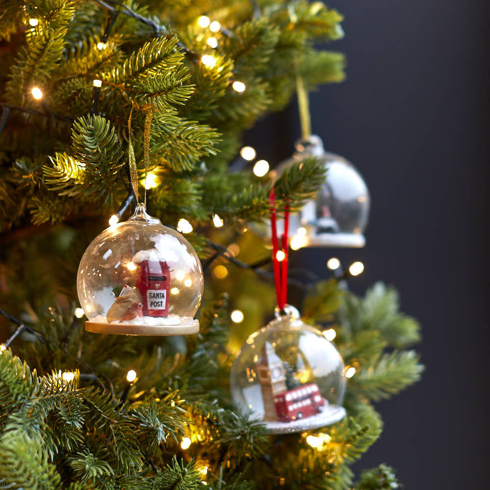 Santa Post Box Dome Bauble